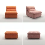 Modular Compressible Lazy Sofa Free Combination Frameless Fabric Sofa Modern Living Room Furniture - Image 4