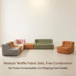 Waffle Fabric Modular Compressible Lazy Sofa Free Splicing Frameless Combination Sofa Easy Shipping - Image 2