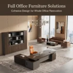 Twilight Series Luxury Eco-friendly Durable Executive Desk Floor Standing Filing Cabinet High-end Office Furniture Set Office - Image 2