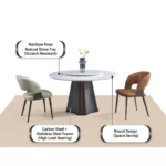 Modern Durable Sintered Stone Dining Table With Carbon Steel Base Rectangular/round/extendable Home & Hotel Use Dining Furniture - Image 4