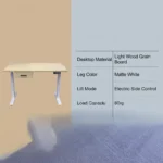 Dual Motor Electric Standing Desk,Height Adjustable Sit Stand Computer Desk With Without Storage Drawer For Home Office Use - Image 4