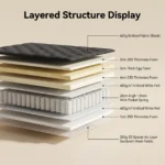 Wholesale Orthopedic Memory Foam Hybrid Mattress 7-zone Individual Pocket Spring Modern Bedroom Rolled In A Box - Image 3