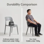 Modern Multicolor Pp Plastic Dining Chairs Stackable Lightweight Durable Portable Leisure Chair Indoor And Outdoor Daily Use - Image 6