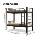 Headtree Modern Adjustable Bunk Bed Twin Over Twin With Guardrail For School Dormitory And Small Apartment 3-year Warranty - Image 2