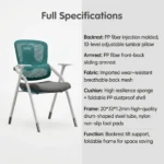 Modern Ergonomic Swivel Office Chair With Fixed Armrest And Backrest For Hotel,Classroom And School - Image 5