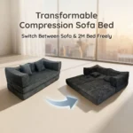 Ks002 Multifunction Compressible Lazy Sofa Bed Frameless Foldable Modular Velvet Dual-use Easy Shipping - Image 3