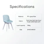 Modern Multicolor Pp Plastic Dining Chairs Stackable Lightweight Durable Portable Leisure Chair Indoor And Outdoor Daily Use - Image 5
