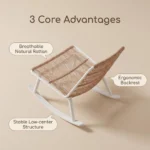 Modern Minimalist Rattan Aluminum Outdoor Furniture Set,Weather Resistant Waterproof Patio Bar Stool Chaise Lounge Coffee Table - Image 4