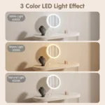 Modern Vanity Desk With Drawers Led Mirror Eco-friendly Mdf Dressing Table Storage Cabinet For Bedroom Hotel Living Room Use - Image 6