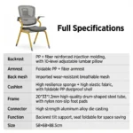 Modern Ergonomic Swivel Office Chair With Fixed Armrest And Backrest For Hotel,Classroom And School - Image 4