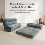 Transformable Foldable Compressible Sofa Bed Velvet Frameless Straight Lazy Sofa Shipping Modern Multifunctional Dual-use Set - Image 6