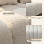 Pumpkin Shaped Compressed Lazy Sofa,Velvet Frameless Single/double Seat Couch,Vacuum Packed Modern Minimalist Leisure Sofa - Image 5