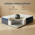 Wholesale Orthopedic Modern Memory Foam Hybrid Mattress 7-zone Individual Pocket Spring Noiseless Breathable Rolled Box Bedroom - Image 4