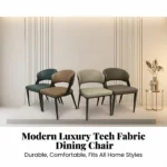 Modern Stackable Foldable Ergonomic Pu Leather Dining Chair With Micro-spring Cushion Seat And Metal Legs For Home & Hotel Use - Image 4