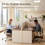 Series L-shaped Modular Office Cubicle Desk Corner Workstation Frosted Slat Glass Partition Lockable Mobile Office Building - Image 2