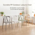 Modern Multicolor Pp Plastic Dining Chairs Stackable Lightweight Durable Portable Leisure Chair Indoor And Outdoor Daily Use