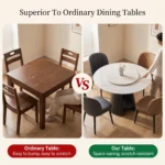 Modern Sintered Stone Dining Table Carbon Steel Base Eco-friendly Durable Rectangular/round/extendable Home Hotel Furniture - Image 6