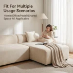 Block Chaise Compressed Sofa,Velvet Frameless L-shape Couch,Vacuum Packed Modern Living Room Sectional - Image 2