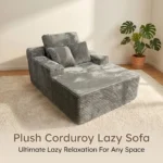 Ks016 Skin-like Dog Single Compressed Sofa,Corduroy Velvet Frameless Chaise Lounge,Vacuum Packed Modern Lazy Chair - Image 6
