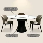 Modern Sintered Stone Dining Table With Carbon Steel Base Rectangular/round/extendable Home & Hotel Use Dining Furniture - Image 4