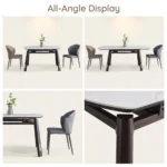 Modern Eco-friendly Sintered Stone Dining Table With Carbon Steel Base Rectangular/round/extendable Hotel Dining Room Furniture - Image 2