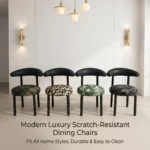Modern Luxury Pu Leather Ergonomic Foldable Stackable Dining Chair With Metal Legs 3-year Warranty For Hotel Use - Image 4