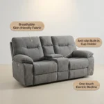 Power Recliner Sofa Set,Breathable Fabric & Tech Faux Leather Optional,1 Seater 2 Seater 3 Seater Electric Recliner Sofa - Image 2