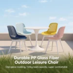 Modern Multicolor Pp Plastic Dining Chairs Stackable Lightweight Durable Portable Leisure Chair Indoor And Outdoor Daily Use