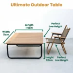 Outdoor Garden Dining Table Chair Set Minimalist Design Uv-resistant Powder Coated Metal Frame Pp Seat For Patios Courtyards - Image 6