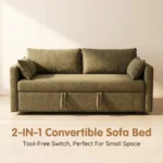 Factory Direct Modern Convertible Foldable Sleeper Sofa Bed For Small Apartments Living Rooms & Bedrooms - Image 3