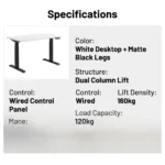 Dual Motor Electric Standing Desk,Height Adjustable Sit Stand Computer Desk With Without Storage Drawer For Home Office Use - Image 4