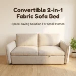 Modern Fabric Pull Out Sofa Bed L Shape Sectional Convertible Sleeper Sofa With Storage Ottoman For Living Room Guest Room