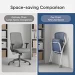 Modern Ergonomic Swivel Office Chair With Fixed Armrest And Backrest For Hotel,Classroom And School - Image 6