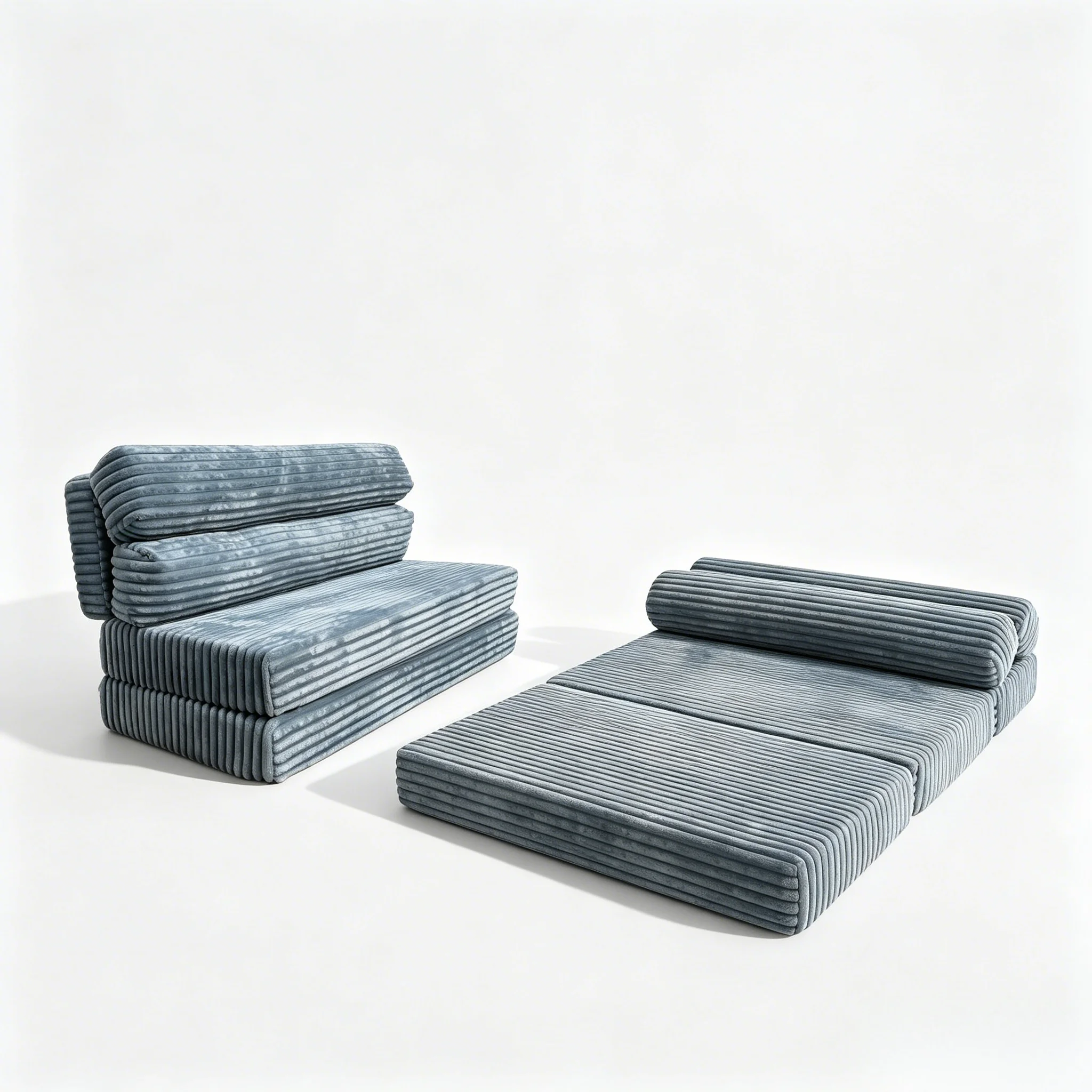 H98d1a2e7e517413d869fa1600bef7021p.webp Transformable Foldable Compressible Sofa Bed Velvet Frameless Straight Lazy Sofa Shipping Modern Multifunctional Dual-use Set - Image 1