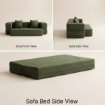 Convertible Folding Compressed Sofa Bed,Velvet Frameless Straight Couch,Vacuum Packed Modern 2-in-1 Sofa - Image 3