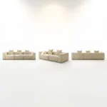 Minimalist Modular Compressed Straight Sofa,Frameless Velvet Fabric Couch,Vacuum Packed Modern Living Room Sofa - Image 5