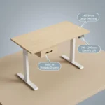 Dual Motor Electric Standing Desk,Height Adjustable Sit Stand Computer Desk With Without Storage Drawer For Home Office Use - Image 2