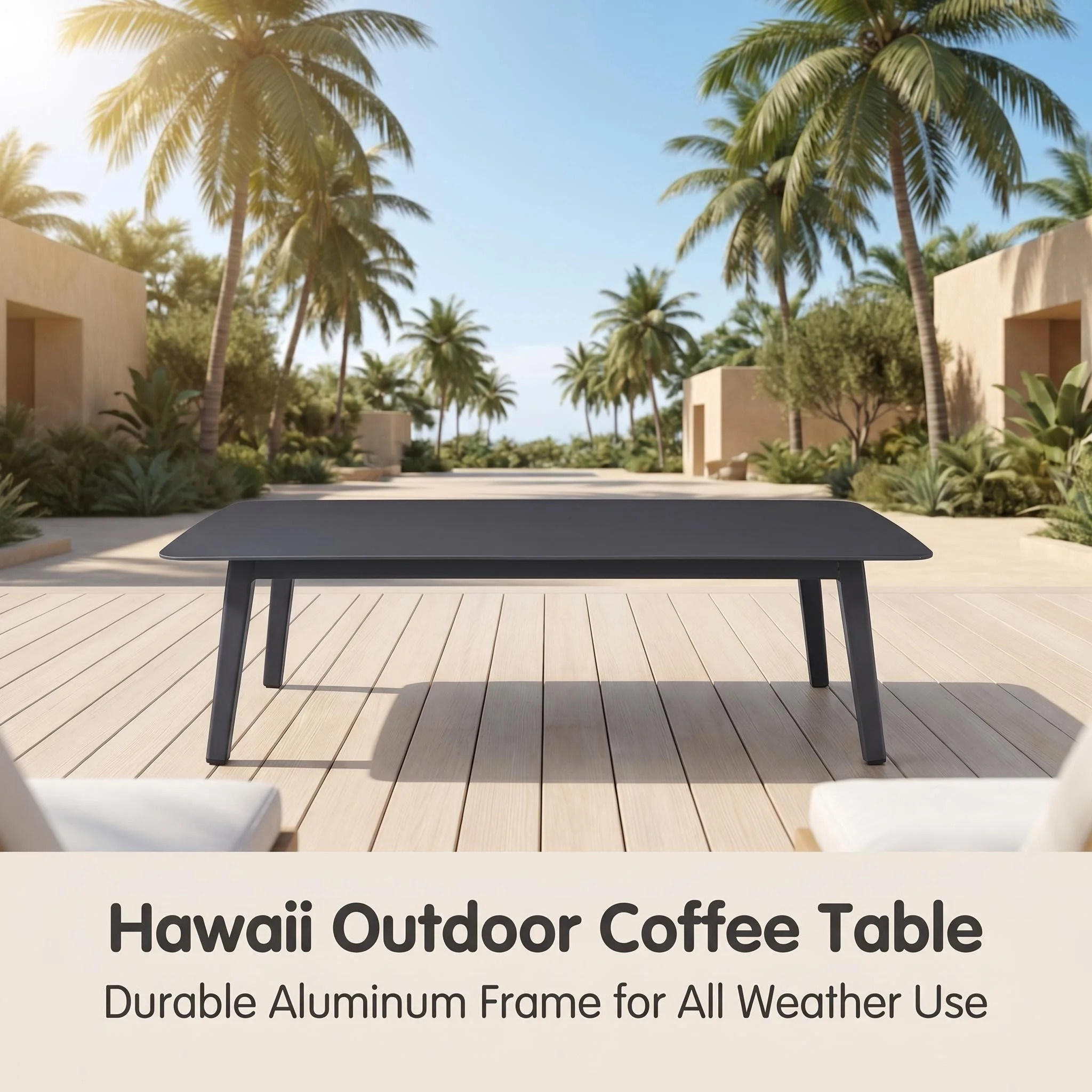H9c0692a7915a4ba5a02122fe3ec18260l.webp Modern Minimalist Rattan Aluminum Outdoor Furniture Set,Weather Resistant Waterproof Patio Bar Stool Chaise Lounge Coffee Table - Image 1