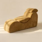 Multi-functional Modern Yoga Lounge Chair Set Compressible Velvet Extendable Tufted Foam Recliner