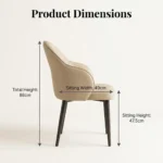 Modern Ergonomic Stackable Foldable Pu Leather Dining Chair With Micro-spring Cushion Seat And Metal Legs For Home & Hotel Use - Image 2