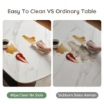 Modern Eco-friendly Sintered Stone Dining Table With Carbon Steel Base Rectangular/round/extendable Hotel Dining Room Furniture - Image 6