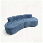 Ks008 Cashew-shaped Compression Sofa Cotton Linen Frameless Curved Lazy Sofa Compressible For Shipping Modern Irregular Modular