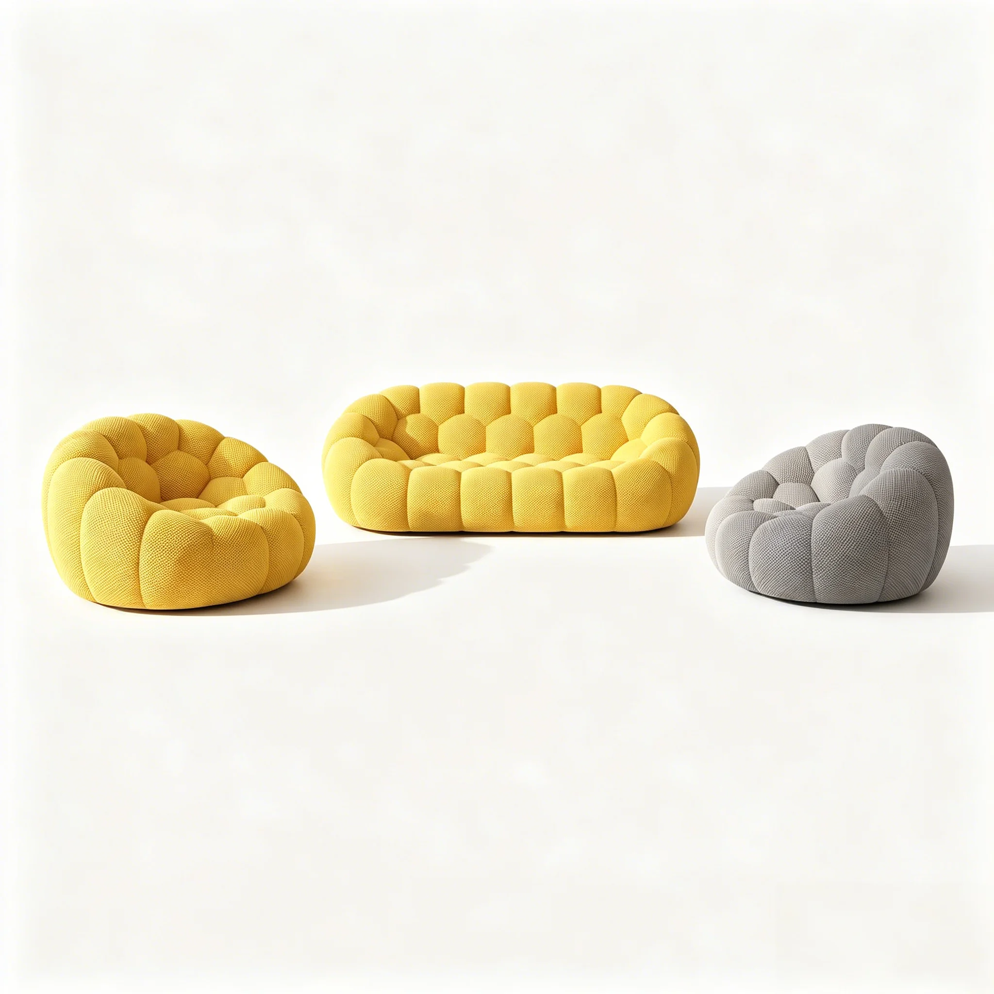 H9ec813684a6b4f47931f318c07d1cb1au.webp Soccer Ball Grid Compressed Lazy Sofa,Breathable Mesh Fabric Frameless Couch,Vacuum Packed Modern Bubble Sofa - Image 1