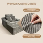 Ks016 Skin-like Dog Single Compressed Sofa,Corduroy Velvet Frameless Chaise Lounge,Vacuum Packed Modern Lazy Chair - Image 5