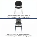 Modern Ergonomic Swivel Office Chair With Fixed Armrest And Backrest For Hotel,Classroom And School - Image 6