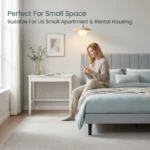 Postmodern Quick-assembly Soft Bed Frame Comfortable Foldable Eco-friendly Fabric Bed Detachable Upholstered Platform Linen - Image 3