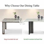 Modern Sintered Stone Dining Table With Carbon Steel Base Rectangular/round/extendable Home & Hotel Use Dining Furniture - Image 6