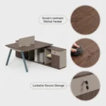 Twilight Series 4-person Side-by-side Staff Office Desk Workstation Privacy Divider Open Office Integrated Commercial Melamine - Image 6