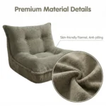 Modern Minimalist Velvet Compression Armchair Set Extendable Tufted Sofa Chair - Image 6