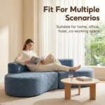 Ks008 Cashew-shaped Compression Sofa Cotton Linen Frameless Curved Lazy Sofa Compressible For Shipping Modern Irregular Modular - Image 4